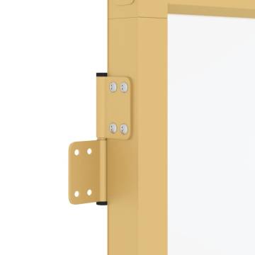 Interior Door Slim Golden 76x201.5 cm | Tempered Glass & Aluminium