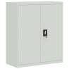 Stylish Light Grey File Cabinet - 90x40x105 cm Steel