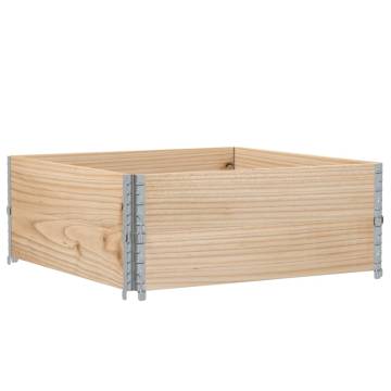 Pallet Collars 2 pcs 100x100 cm Solid Wood Pine - HipoMarket