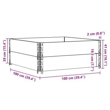 Pallet Collars 2 pcs 100x100 cm Solid Wood Pine - HipoMarket