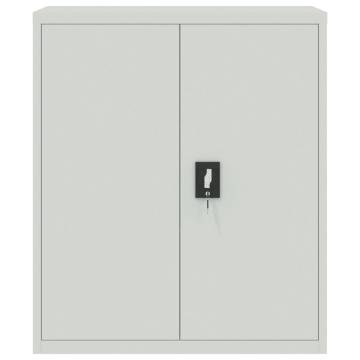 Stylish Light Grey File Cabinet - 90x40x105 cm Steel