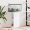 Stylish White Aquarium Stand - Engineered Wood 60.5x36x72.5 cm