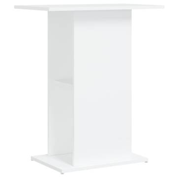 Stylish White Aquarium Stand - Engineered Wood 60.5x36x72.5 cm