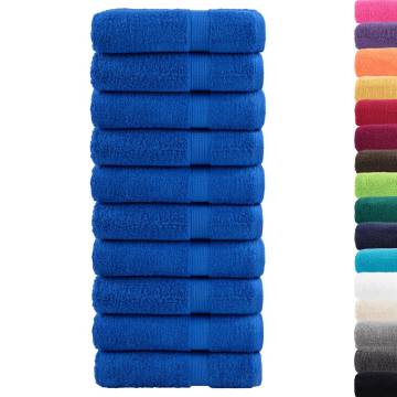 Premium SOLUND Shower Towels - 10pcs Blue 70x140cm 600gsm