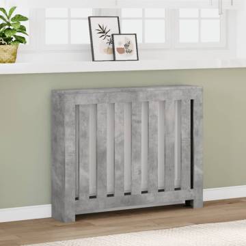 Modern Concrete Grey Radiator Cover | Stylish Engineered Wood Design