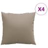 Comfortable Taupe Sofa Cushions - 4 pcs 40x40 cm