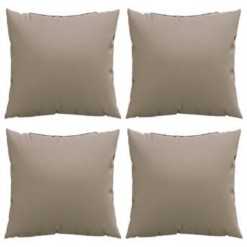 Comfortable Taupe Sofa Cushions - 4 pcs 40x40 cm