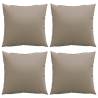 Comfortable Taupe Sofa Cushions - 4 pcs 40x40 cm