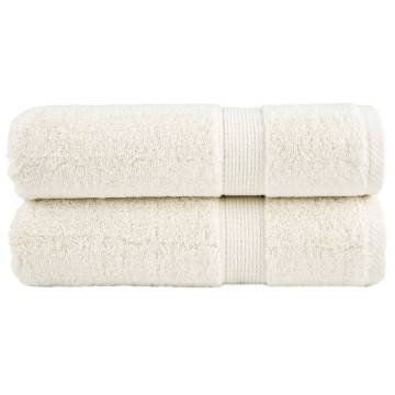 Premium Shower Towels SOLUND - 2 pcs Cream 70x140 cm