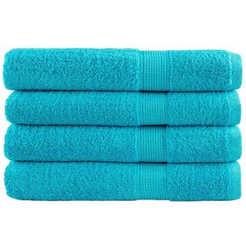 Premium SOLUND Towels - 4 pcs Turquoise | 100x200 cm 600 gsm