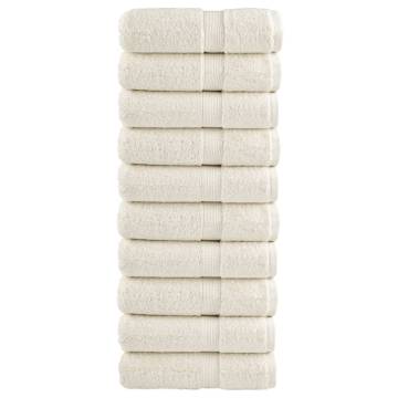 Premium Soap Towels SOLUND - 10 pcs Cream 600 gsm | HipoMarket