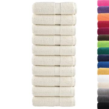 Premium Soap Towels SOLUND - 10 pcs Cream 600 gsm | HipoMarket