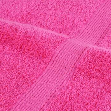 12 Piece Premium Towel Set SOLUND Pink - Soft & Durable 600 gsm