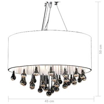 Gorgeous Chandelier with 85 Crystals - White Elegance