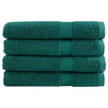 Premium Sauna Towels SOLUND - 4 pcs Green 80x200 cm | HipoMarket