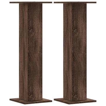 Brown Oak Plant Stands - 2 pcs, Durable & Stylish - Hipomarket