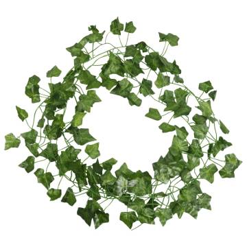 Artificial Ivy Garlands 12 pcs Green 200 cm | Hipomarket