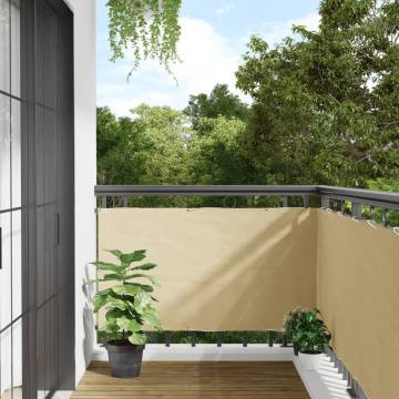 Balcony Privacy Screen Cream 700x75 cm PVC - HipoMarket