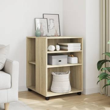 Side Table with Wheels - Sonoma Oak | Stylish & Practical