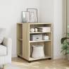  Side Table with Wheels Sonoma Oak 55x60x78 cm Engineered Wood Colour sonoma oak Quantity in Package 1 