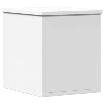 Storage Box White 30x35x35 cm | Durable Engineered Wood