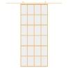 Sliding Door Gold 90x205 cm - Clear ESG Glass & Aluminium