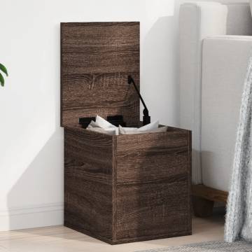 Brown Oak Storage Box 30x35 cm - Stylish & Functional