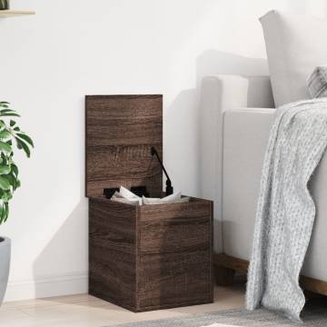 Brown Oak Storage Box 30x35 cm - Stylish & Functional