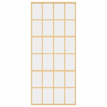 Sliding Door Gold 90x205 cm - Clear ESG Glass & Aluminium