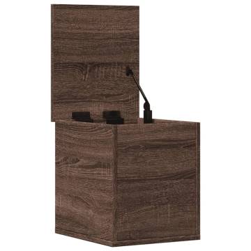 Brown Oak Storage Box 30x35 cm - Stylish & Functional