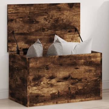 Storage Box Smoked Oak - Stylish & Functional | HipoMarket