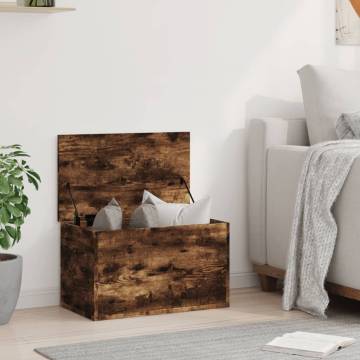 Storage Box Smoked Oak - Stylish & Functional | HipoMarket