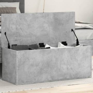 Concrete Grey Storage Box 90x35x35 cm - Stylish & Functional