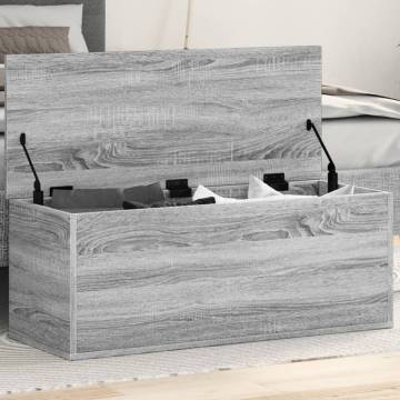 Storage Box Grey Sonoma 90x35x35 cm | Durable Engineered Wood