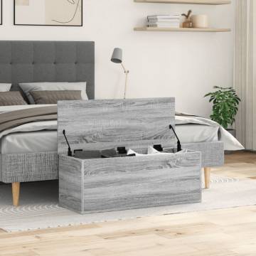 Storage Box Grey Sonoma 90x35x35 cm | Durable Engineered Wood