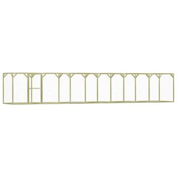 Spacious Chicken Cage 1.5x9x1.5m - Durable Pinewood