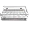 Pull-Out Wire Baskets 2 pcs Silver 600 mm - Hipomarket