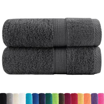 Premium Guest Towels SOLUND 2pcs Anthracite 30x50cm 600gsm