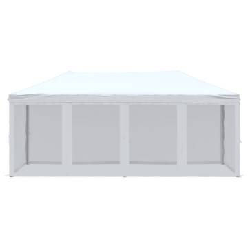 Folding Party Tent with Sidewalls White 3x6m - HipoMarket UK