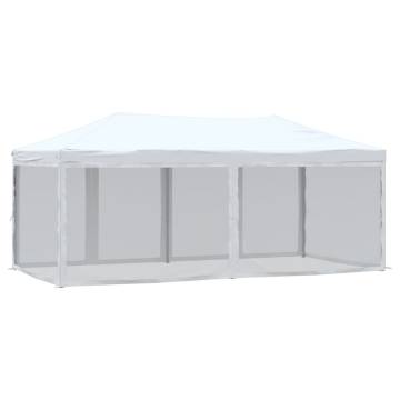 Folding Party Tent with Sidewalls White 3x6m - HipoMarket UK