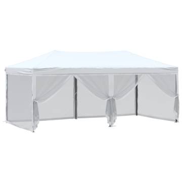 Folding Party Tent with Sidewalls White 3x6m - HipoMarket UK