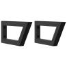 Stylish Black Steel Shelf Brackets for Washbasin | 2 Pcs