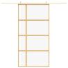 Sliding Door Gold 102.5x205 cm - Clear ESG Glass & Aluminium