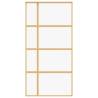 Sliding Door Gold 102.5x205 cm - Clear ESG Glass & Aluminium