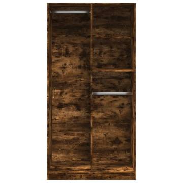 Stylish Smoked Oak Wardrobe - 100x50x200 cm | Hipo Market