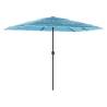 Garden Parasol with Steel Pole Blue 300x200 cm - Hipomarket