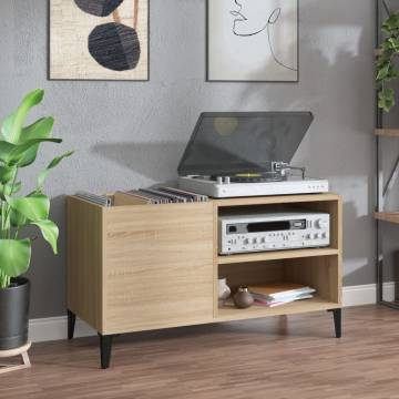 Record Cabinet Sonoma Oak - Stylish Vinyl Storage 84.5x38x48 cm