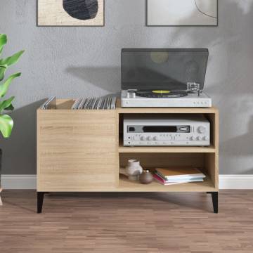 Record Cabinet Sonoma Oak - Stylish Vinyl Storage 84.5x38x48 cm