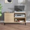 Record Cabinet Sonoma Oak - Stylish Vinyl Storage 84.5x38x48 cm