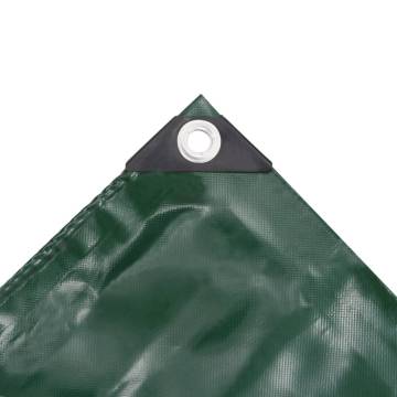 Heavy-Duty Green Tarpaulin 4x4 m - 650 g/m² | HiPo Market